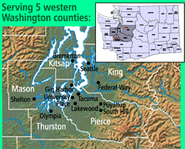 Serving King, Kitsap, Pierce, Thurston and 
						Mason Counties in Washington State